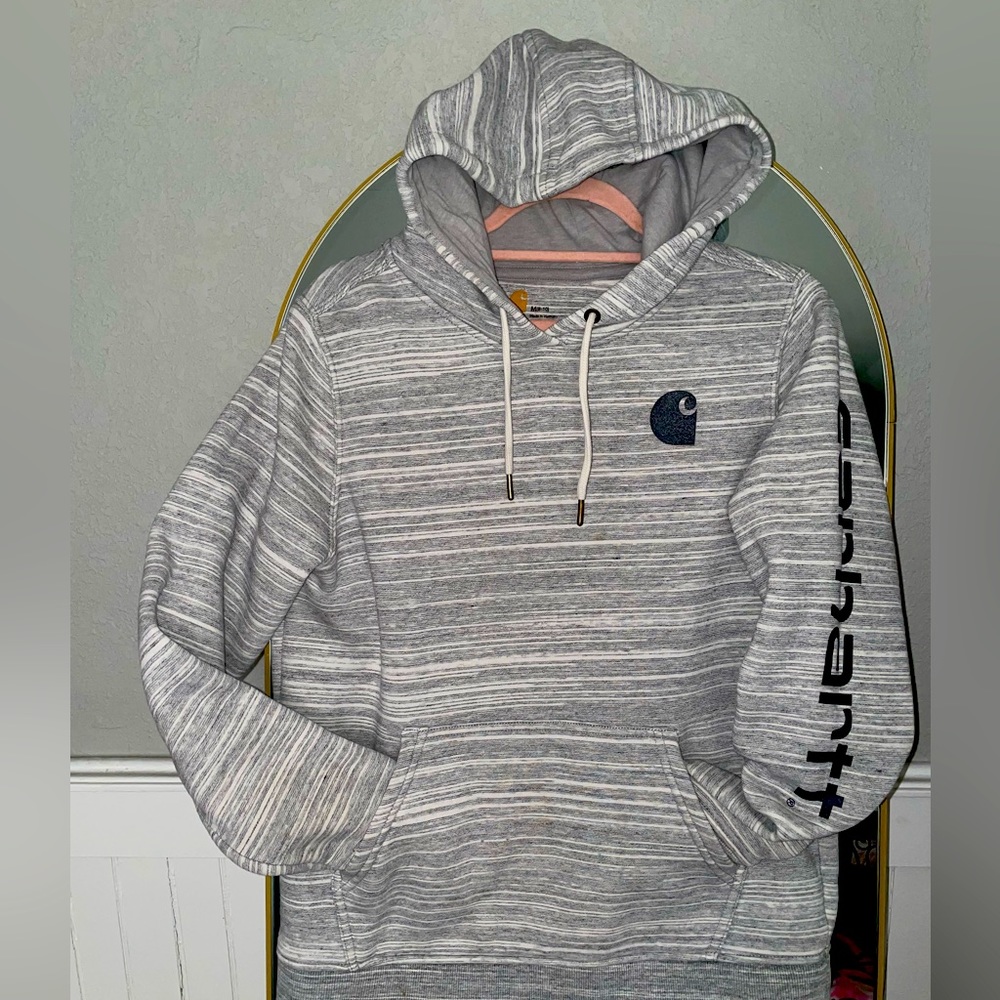 Carhartt mid-weight hoodie grey and white - women’s size Medium